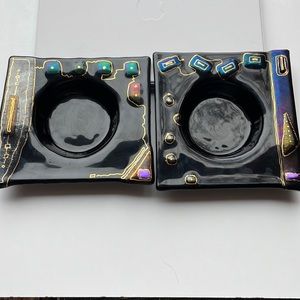 Dichroic Fused Glass Trinket Dishes